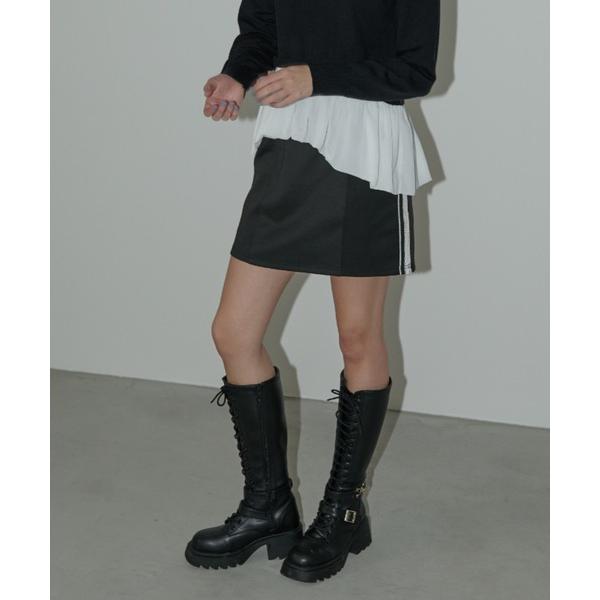 スカート lace line mini skirt/サイドラインミニスカート