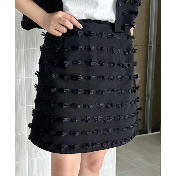 スカート CHARMING RIBBON LIKE MINI SKIRT
