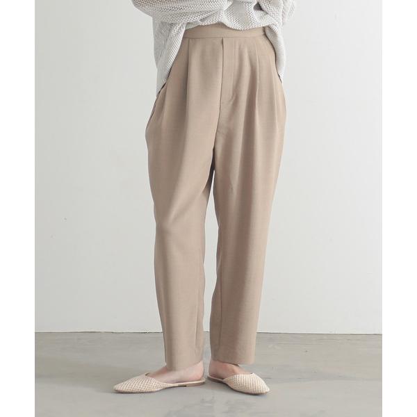 パンツ 「低身長/高身長向けサイズ有」リネンライクテーパードパンツ「サスティナブル」 レディース