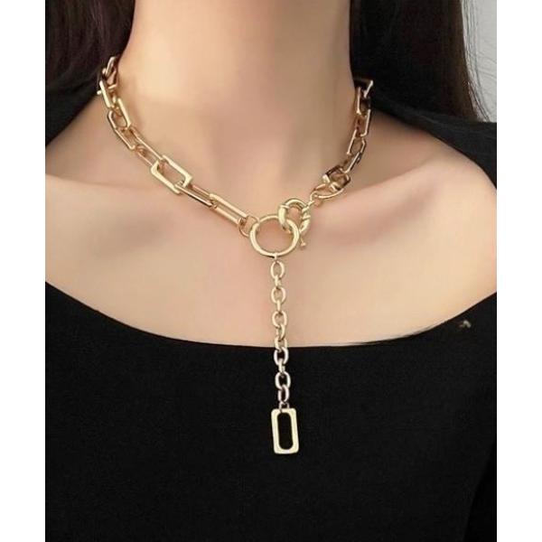 ネックレス スクエアチェーンネックレス レディース
