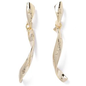 ピアス メタリックリボン ピアス レディース