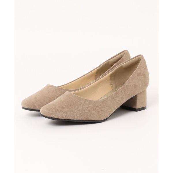 パンプス ALETTA-アレッタ- 究極のプレーンパンプス -スクエアトゥ 4.5cm チャンキーヒ...