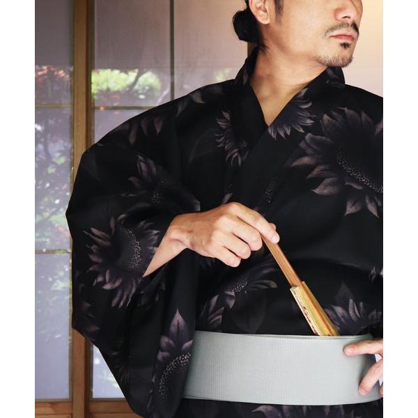 浴衣 (TI)メンズ「3点セット」プリント 和柄 ゆかた ( 浴衣 ＆ 帯 ＆ 下駄 ) メンズ