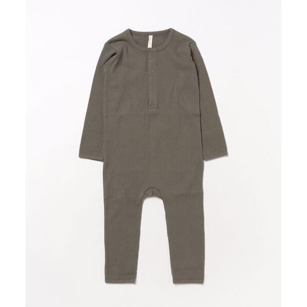 ベビー 「Quincy Mae」RIBBED BABY JUMPSUIT || FOREST