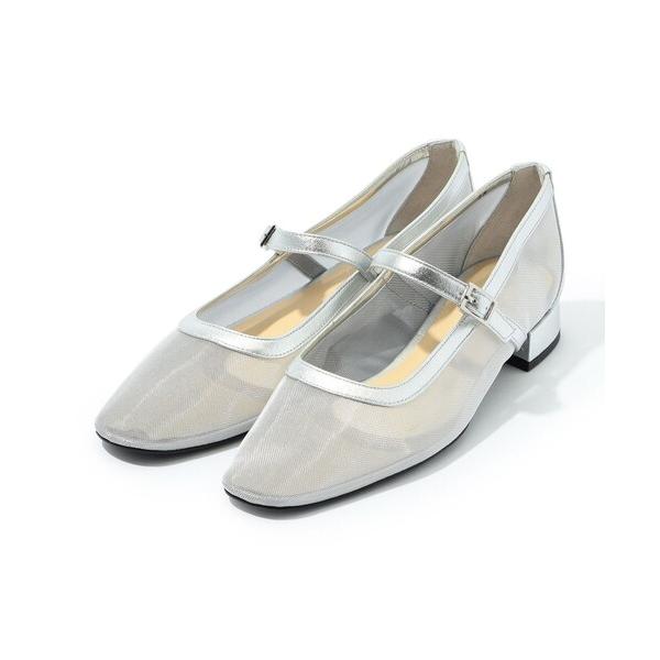 パンプス TOMORROWLAND チュール メリージェーン フラットシューズ