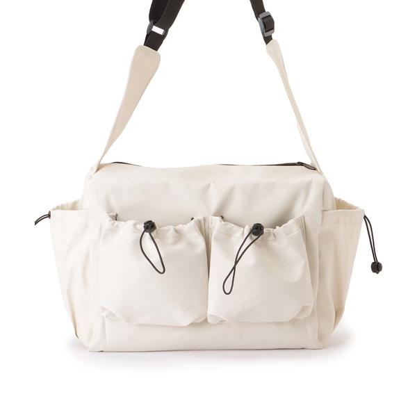 ショルダーバッグ バッグ ソリッドカラー ドローコード付き 多ポケット ショルダーバッグ レディース