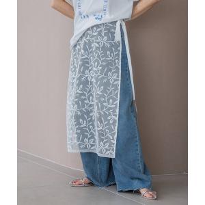 スカート メッシュレースラップスカート レディース