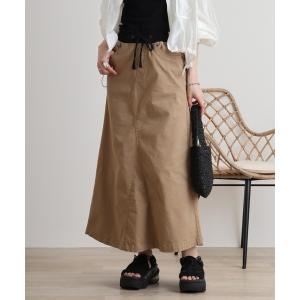 スカート atONE ウエストリブストレッチロングスカート