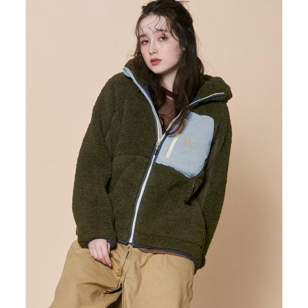 コート アウター シャギーボアフードJK レディース