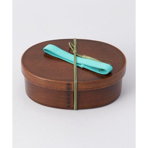 弁当箱 抗菌わっぱ小判一段ランチBOX 茶