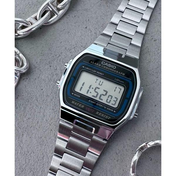 腕時計 ベルト調整可能！ギフトにもピッタリ「CASIO」A164WA LEDライト付デジタルウオッチ...