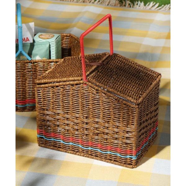 収納 ポリプロピレン ライン蓋付きバスケット