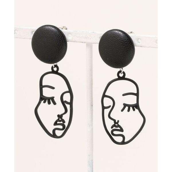 イヤリング 「caramel late」フェイスイヤリング レディース