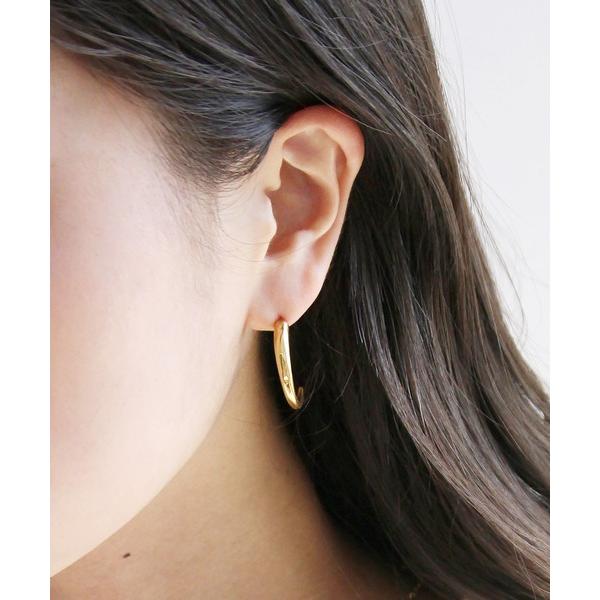 ピアス 金属アレルギー対応 シンプル半円フープステンレスピアス レディース