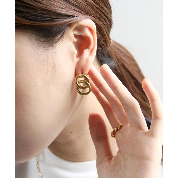 ピアス 金属アレルギー対応 ダブルリングステンレスピアス レディース