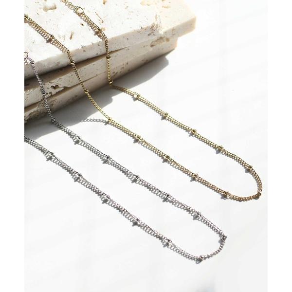 ネックレス 金属アレルギー対応 ドットチェーンステンレスネックレス レディース