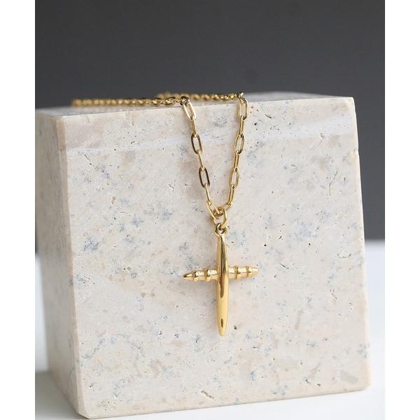 ネックレス 金属アレルギー対応 クロスデザインステンレスネックレス レディース