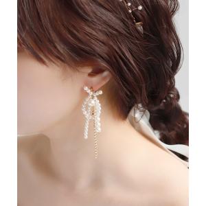 MAYU 3フェイクパール片耳ピアス 片耳用 MAYU＞ 3フェイクパール 片耳ピアス