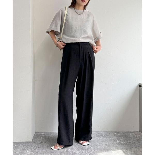 スラックス パンツ クールタンブラーツイルスラックス レディース