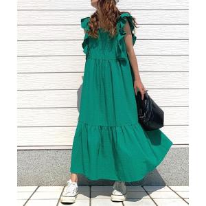 ワンピース 袖フリルティアードワンピの商品画像