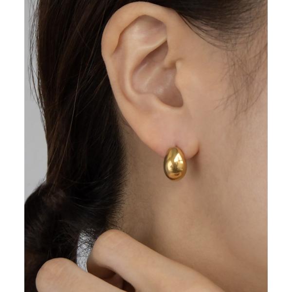 ピアス 金属アレルギー対応 ぷっくりドロップステンレスピアス レディース