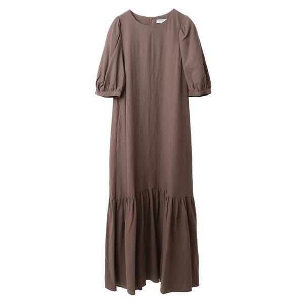 シャツワンピース リネンロングワンピース