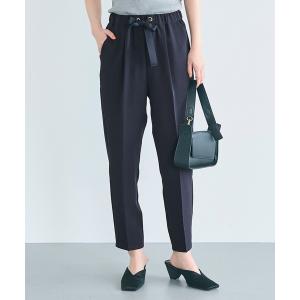 スラックス パンツ ＼再入荷／ セットアップ対応 リボンテーパードパンツ レディース