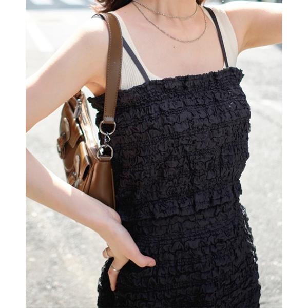 キャミソール ぽこぽこレースビスチェ