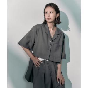 ブラウス シャツ 「STUDIOUS/ステュディオス」オープンカラーシャツ レディース