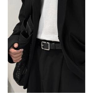 ベルト 「OKUOKU　0909」ベルト シルバーバックルシンプルレザーベルト ユニセックス oku-belt-626295720631-5 U｜ZOZOTOWN Yahoo!店