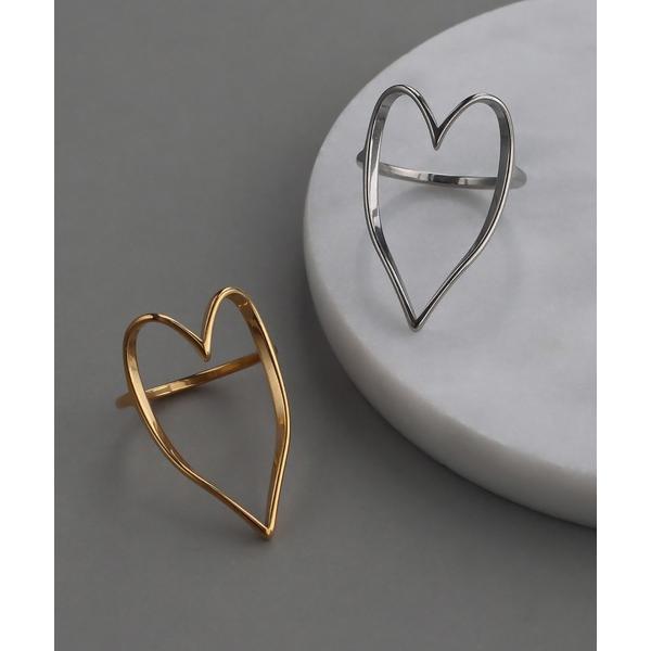 指輪 リング 金属アレルギー対応 ニュアンスハートステンレスリング レディース