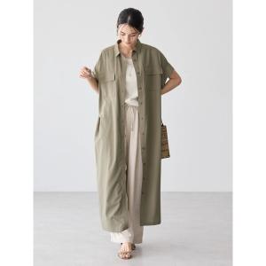 シャツワンピース 接触冷感+UVカットWポケット...の商品画像