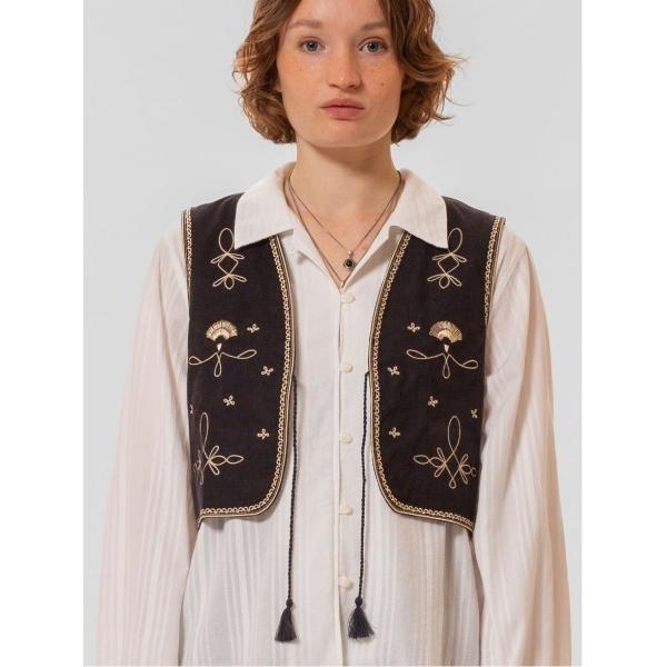 ベスト ジレ Vera 刺繍ベスト レディース