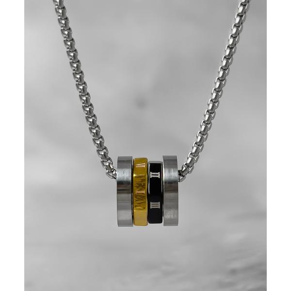 ネックレス SBG ローマ数字デザインリングネックレス メンズ レディース