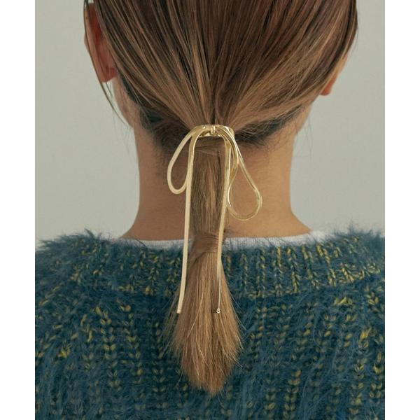 ヘアクリップ 「GOLDY」メタル コード リボン ヘアカフ 6240102