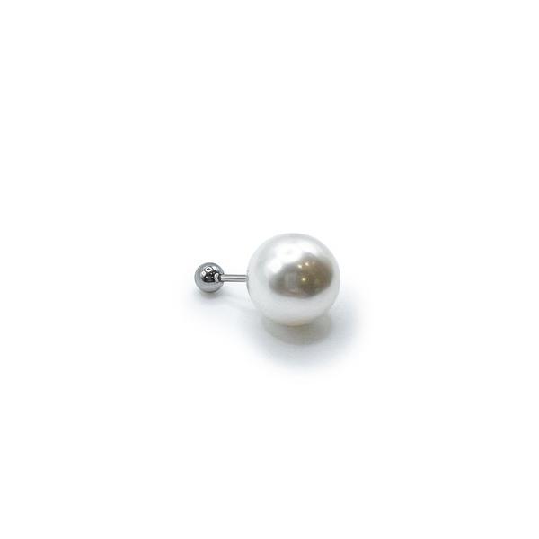 ピアス KISHOKACHI 希少価値 パールデザインバーベルボディーピアス 16ゲージ 14mm ...