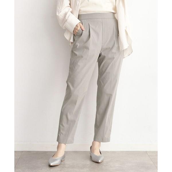 パンツ 「薄くて軽い！/接触冷感/洗える」美脚ストレッチテーパードパンツ レディース