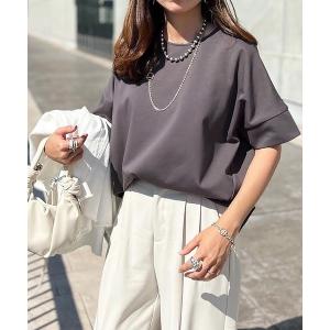 tシャツ ネックが選べる！ライトダンボールダブルスリーブプルオーバー レディース