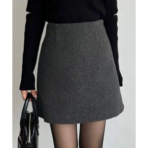 スカート ウールライク起毛ミニスカート（インナーパンツ付き）