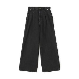 ジーンズ デニム デニムパンツ コットンデニム タックワイドパンツ レディース