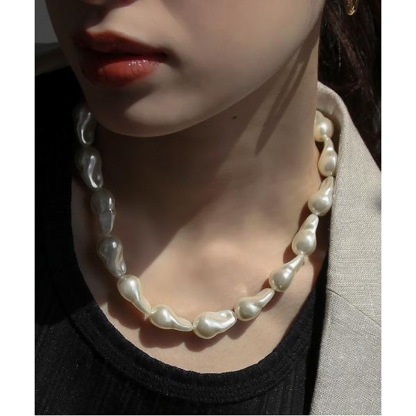 ネックレス 金属アレルギー対応 バロック調パールネックレス レディース