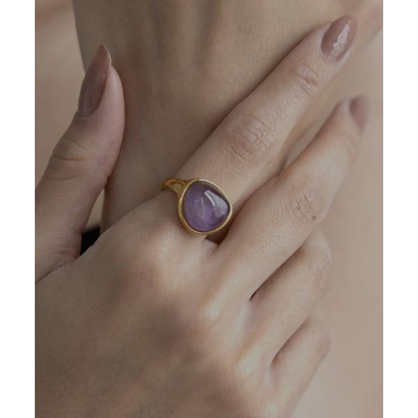 指輪 リング 金属アレルギー対応 天然石 パワーストーンキャンディーリング レディース