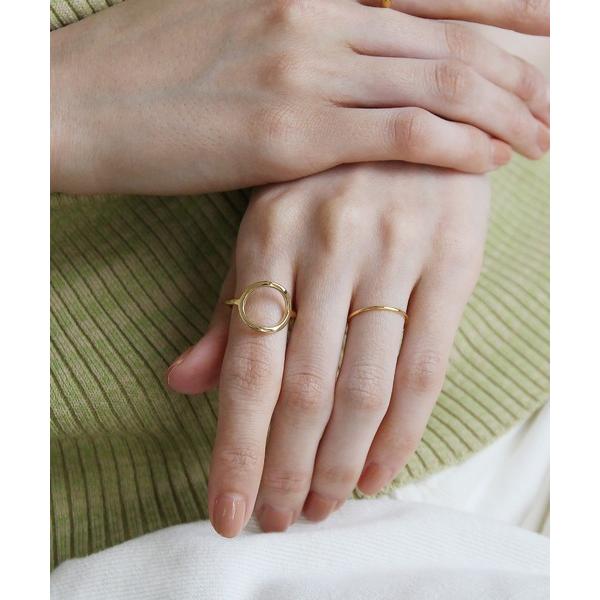 指輪 リング 金属アレルギー対応 オープンサークルステンレスリング レディース