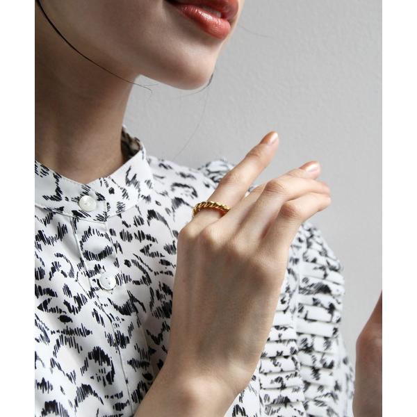 指輪 リング 金属アレルギー対応 ツイストデザインステンレスリング レディース