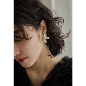 GIRL DRESS FOR NOW イヤリング パール＆ラインストーンイヤリング