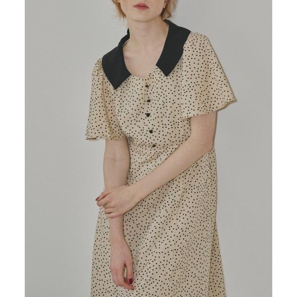 ワンピース cutie heart dot onepiece/ハートドットワンピース