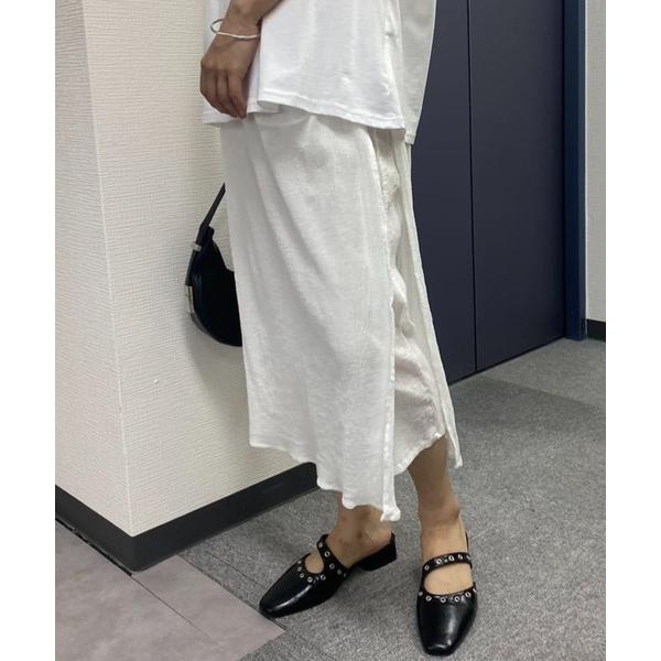 ワイドパンツ パンツ レトロフェイクツーピースパンツ レディース