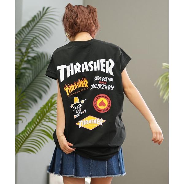 ラッシュガード 「ムラサキスポーツ限定」THRASHER/スラッシャー ラッシュガードTシャツ 水陸...