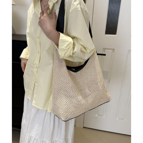 トートバッグ 透かし編みトートバッグ レディース メンズ