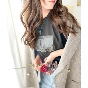 tシャツ 半袖 スタイリングの主役に。綿100％アニマルフォトプリントTシャツ レディース メンズ